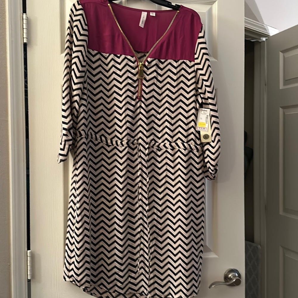 Pink and Chevron dress